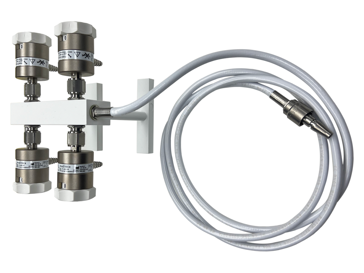 4-Way Flow Selector and Frame, with Supply Hose and Probe